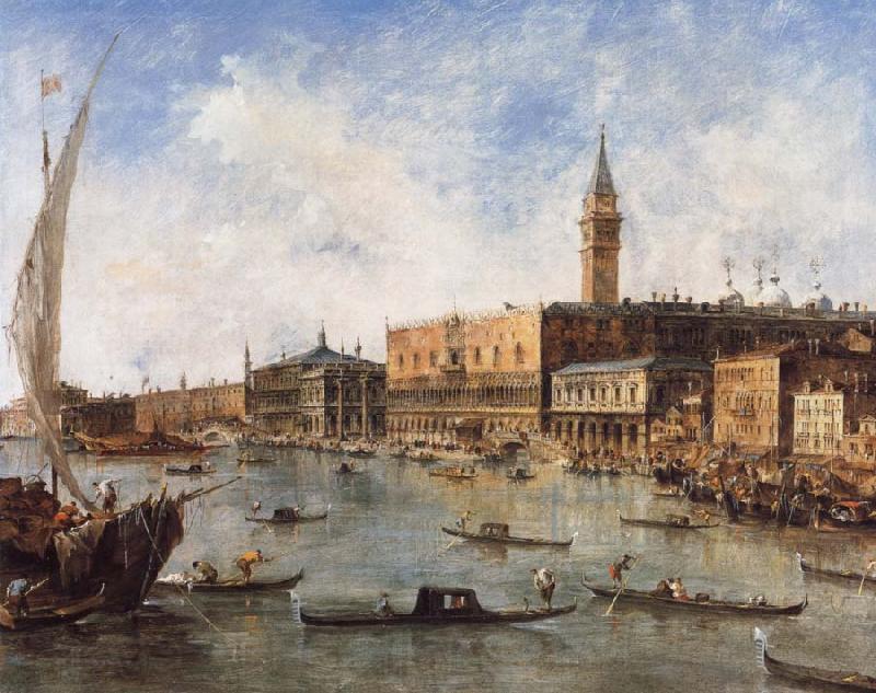 Francesco Guardi The Doge-s Palace and the Molo from the Basin of San Marco France oil painting art